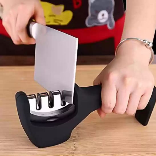 Aiguiseur de Couteaux Noir Professionnel - VICMADJI