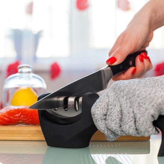 Aiguiseur de Couteaux Noir Professionnel - VICMADJI