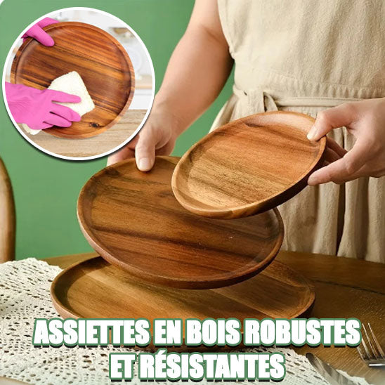 Assiette- Bois d'Acacia