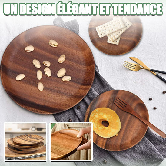 Assiette- Bois d'Acacia