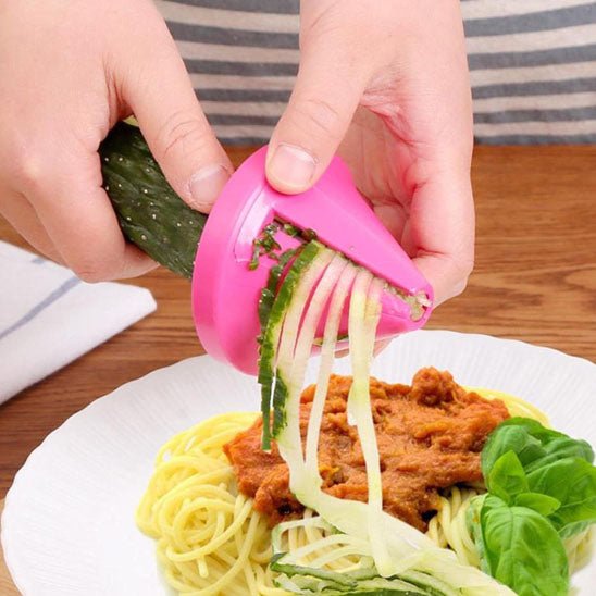 Coupe-légumes entonnoir multifonction - ustensile découpe dés et julienne pratique-spaghetti