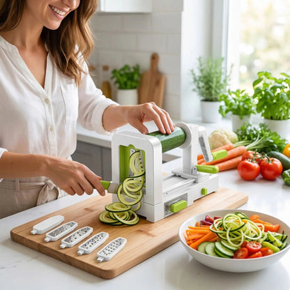Coupe-légumes rotatif 4 en 1 - râpe et trancheuse multifonction facile à utiliser-maman