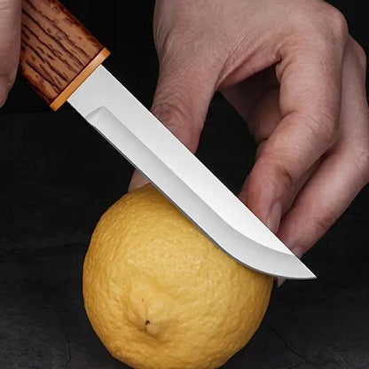 Couteau de cuisine double tranchant - couteau précis solide et efficace-orange