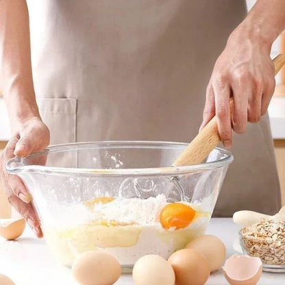 Fouet-pâte à pain manche en bois