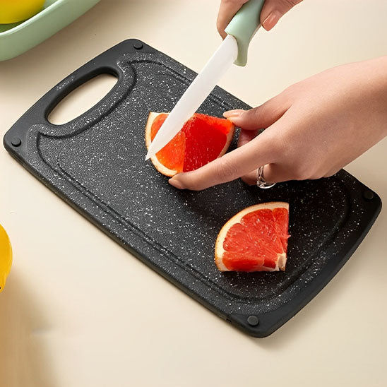 planche a decouper bordure noire orange
