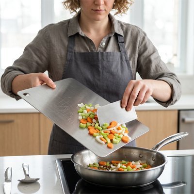 Planche a decouper légume varié