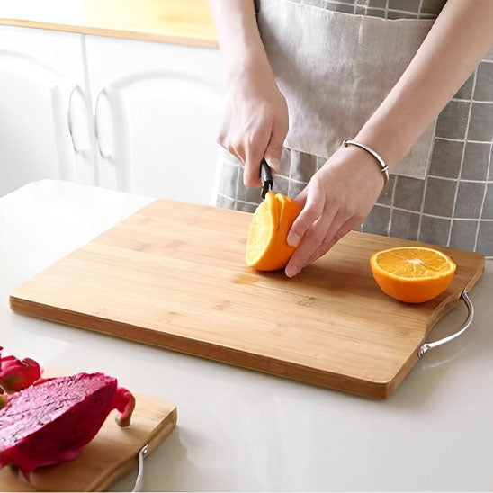 planche a decouper professionnelle bois bambou orange
