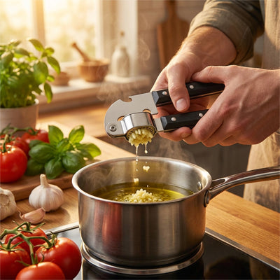 presse-ail-noir-acier-inoxydable-tomate